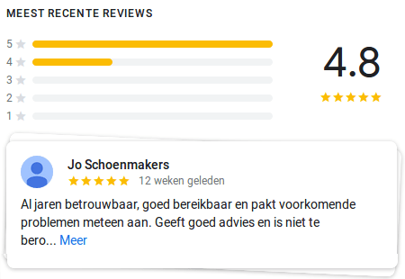 Google Reviews klanten Brinkman.IT Noordhorn, Groningen